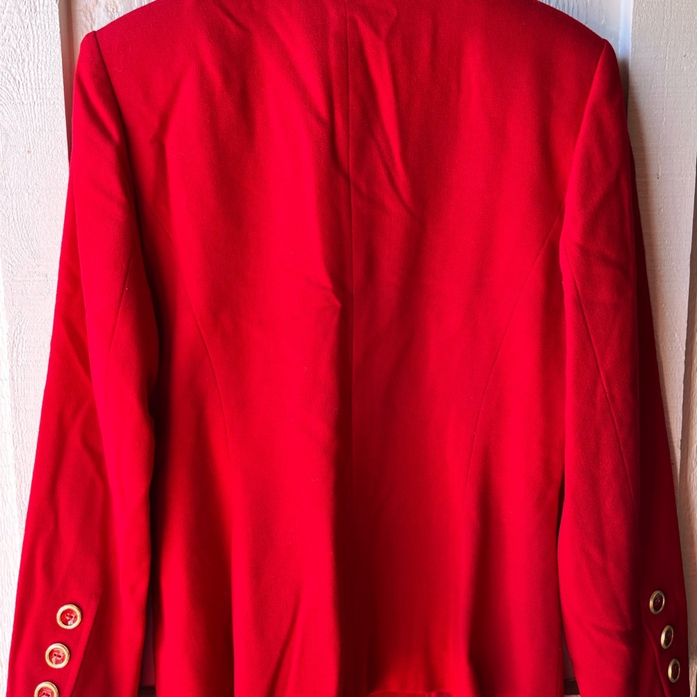 Albert Nipon Vintage 1980 Red Suit Jacket And Ski… - image 2